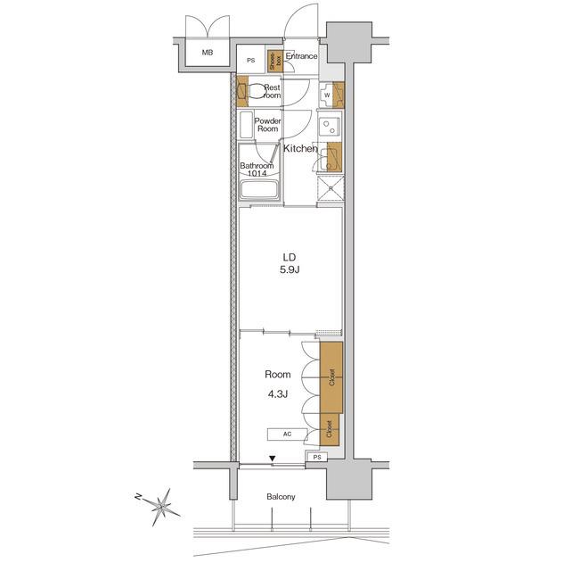 ＲＪＲプレシア東十条ガーデン（214） 間取り図画像