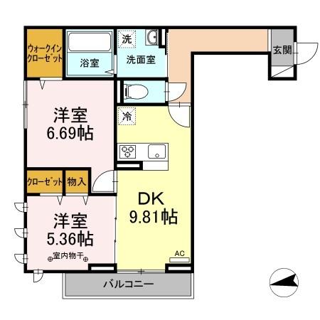 リッツハウスⅥ（301） 間取り図画像