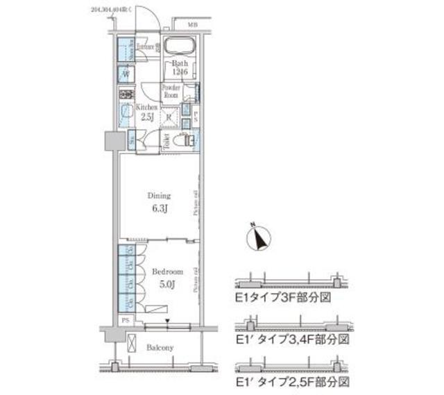 パークアクシス駒込ＨＩＬＬＴＯＰ（404） 間取り図画像