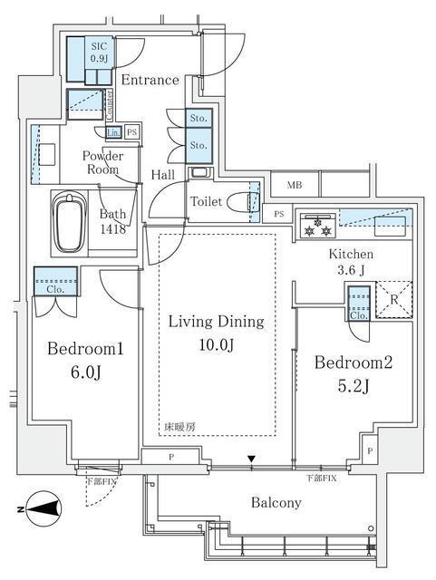 ザ・パークハウス代々木大山（501） 間取り図画像