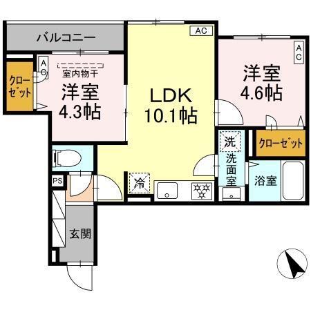 セレスティア高砂（205） 間取り図画像