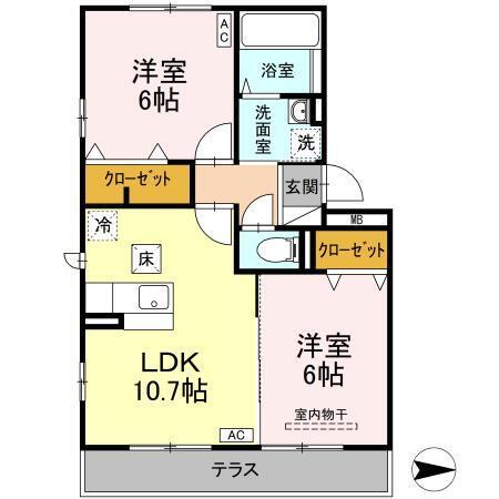 ベルウィル・メゾン（105） 間取り図画像