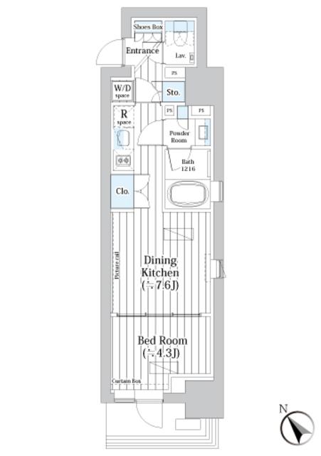 ライオンズフォーシア築地ステーション（605） 間取り図画像