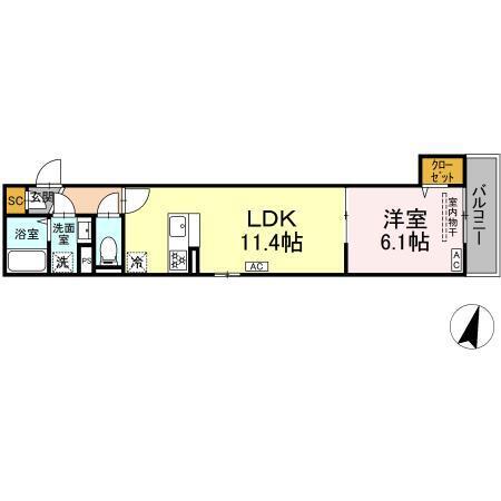 セレスティア西亀有（202） 間取り図画像