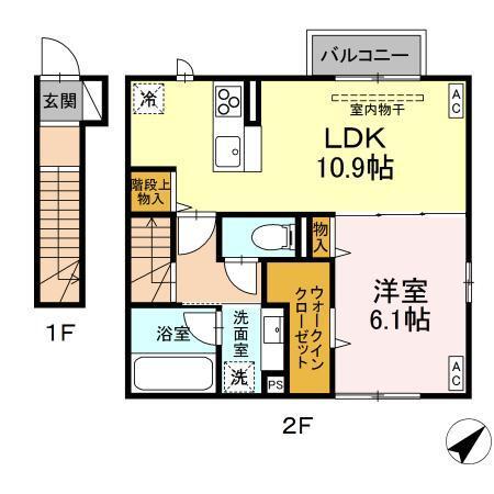 D-ROOM K&Y（202） 間取り図画像