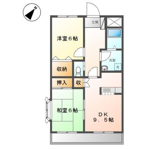クレストール中里 間取り図画像
