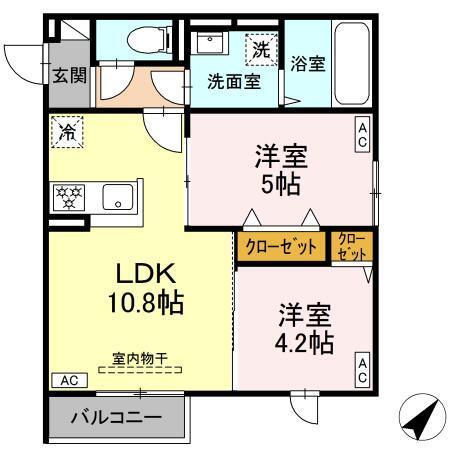 セレスティア南田中（301） 間取り図画像