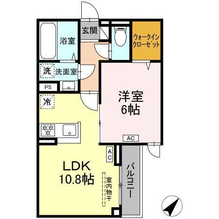 セレスティア南田中（303） 間取り図画像
