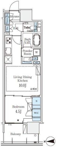 グランドシティタワー月島（620） 間取り図画像