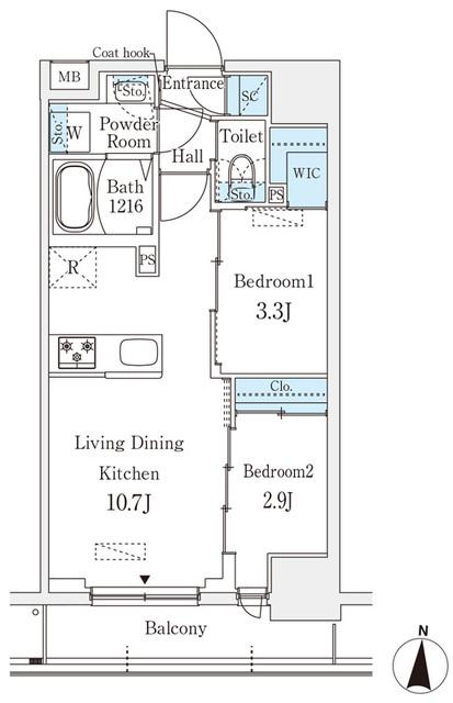 プライムブリス深川住吉（802） 間取り図画像