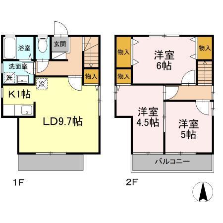 コートモトハシ（101） 間取り図画像