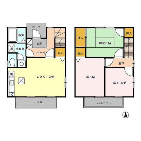 エクレールふれあい・レジデンスふれあい（L101） 間取り図画像