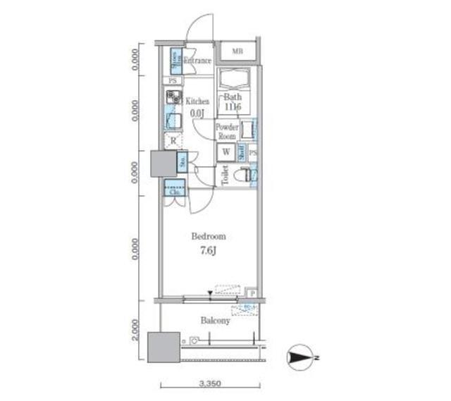 パークキューブ亀戸（1209） 間取り図画像