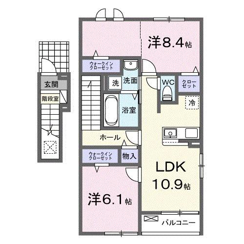 ラフェルム千歳烏山（201） 間取り図画像