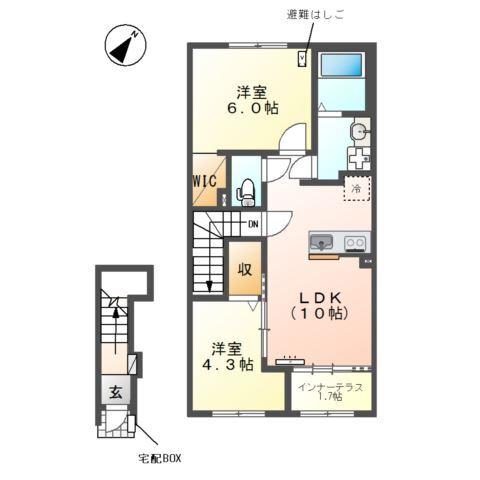 仮）日野市西平山　アパート新築工事 間取り図画像
