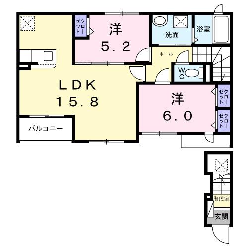 パーシモン（202） 間取り図画像