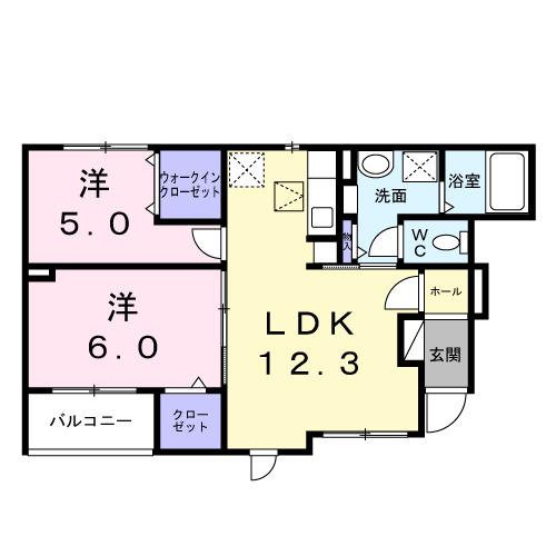 パーシモン（102） 間取り図画像