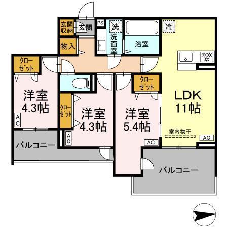 オルテンシア（308） 間取り図画像