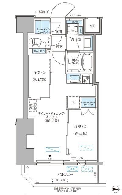 パークアクシス住吉ガーデンスクエア（1004） 間取り図画像