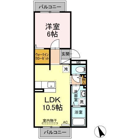 カサベルデ長岡（302） 間取り図画像