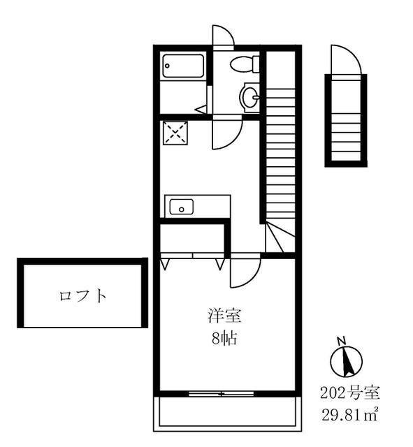 中野区東中野アパート 間取り図画像