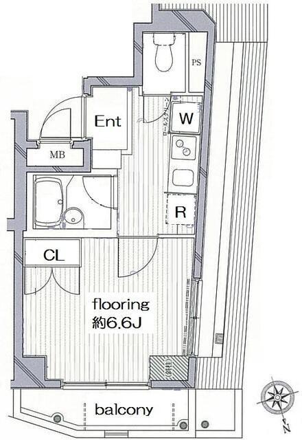 杉並区阿佐谷北マンション 間取り図画像
