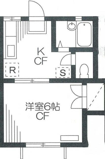世田谷区桜上水アパート 間取り図画像