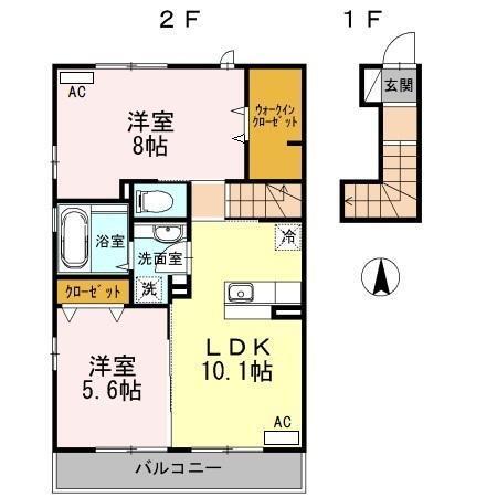 park wisteria（201） 間取り図画像