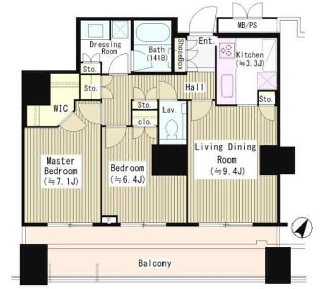 ＣＡＰＩＴＡＬ　ＧＡＴＥ　ＰＬＡＣＥ　ザ・タワー（501） 間取り図画像