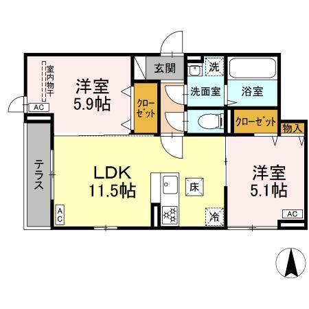 セレスティア北小岩Ⅲ（101） 間取り図画像
