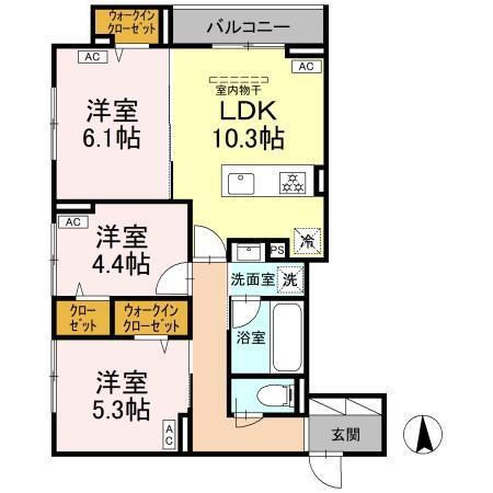 グランドゥール　ラテール（201） 間取り図画像