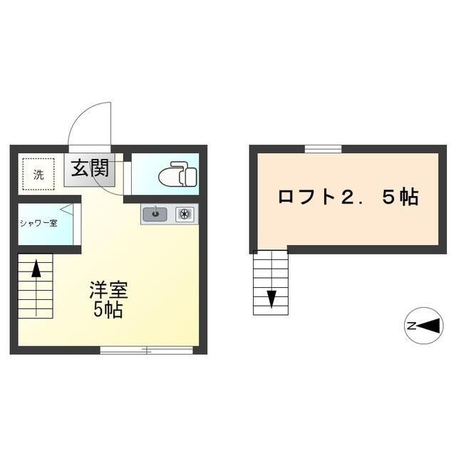 杉並区成田東アパート 間取り図画像