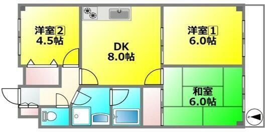 小金井市梶野町マンション 間取り図画像