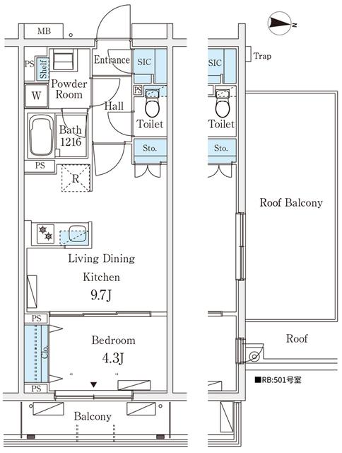 テラス杉並方南町（402） 間取り図画像