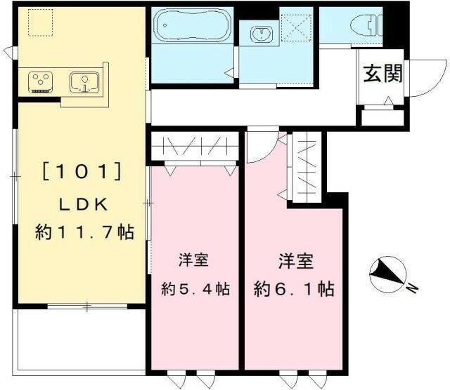 中野区鷺宮アパート 間取り図画像