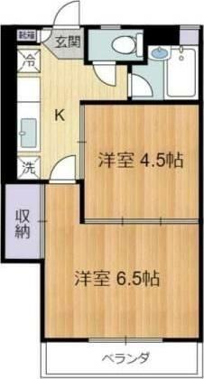 ハイツ一ツ木（102） 間取り図画像