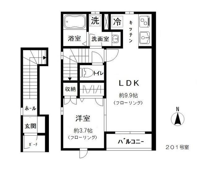 豊島区池袋本町アパート 間取り図画像