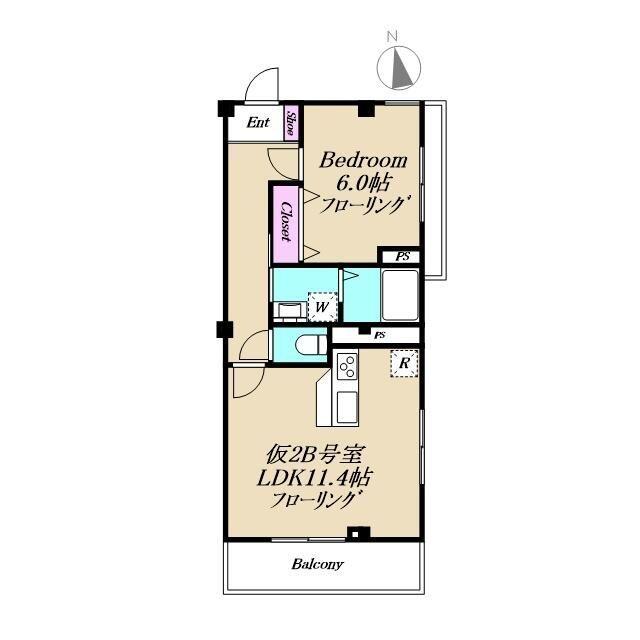 仮）ｘｅｖｏ吉祥寺（2B） 間取り図画像