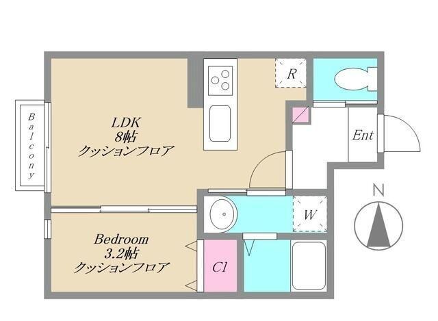 ｌｅ　ｃｈａｉｎｏｎ（101） 間取り図画像