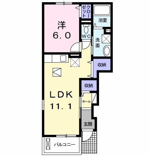 ベル　ジュネス　Ⅰ（101） 間取り図画像