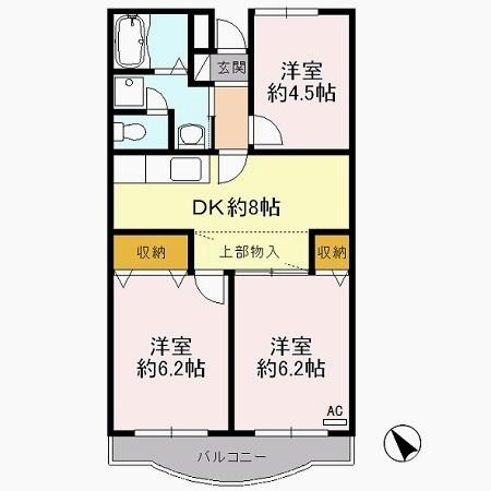 アメニティ芦田第3マンション（404） 間取り図画像