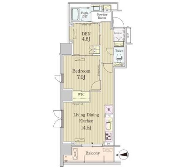 パークアクシス池田山（701） 間取り図画像