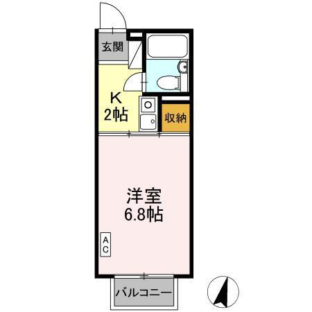 カピースハイツA棟（107） 間取り図画像