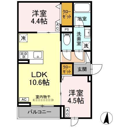 セレスティア東小岩Ⅱ（203） 間取り図画像