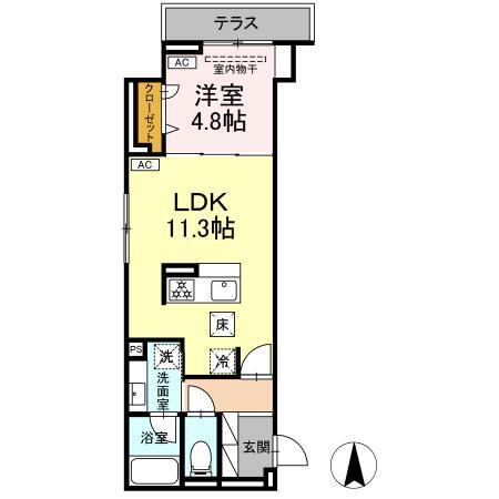 セレスティア北小岩Ⅴ（102） 間取り図画像