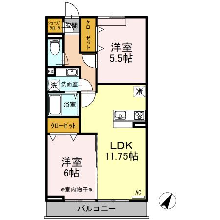 ビオレータ（302） 間取り図画像