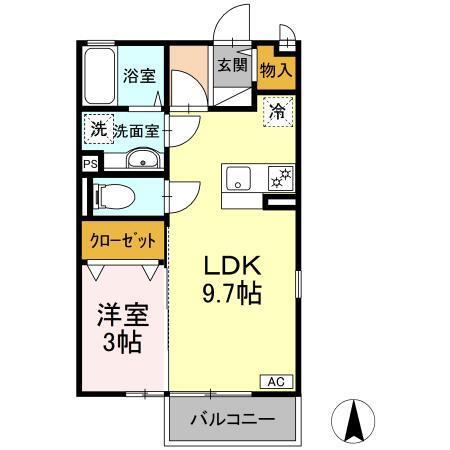 サンクレア Ⅰ Ⅱ Ⅲ（Ⅲ201） 間取り図画像