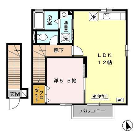 ルミエール　AB（B202） 間取り図画像