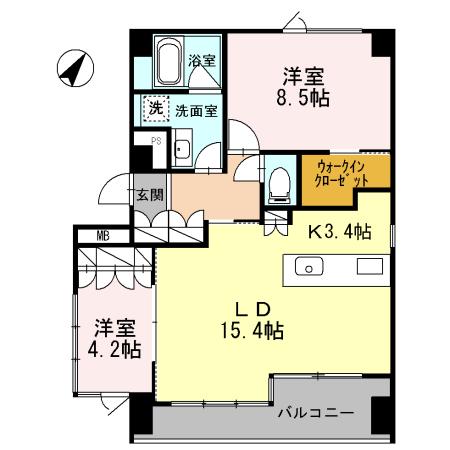 パークフラッツ新宿イーストサイド（601） 間取り図画像