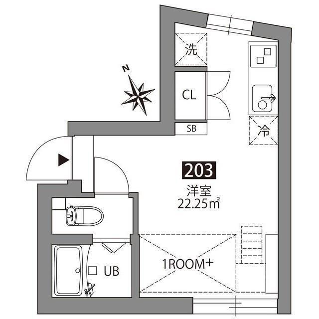 ＧＲＥＥＮ　ＴＥＲＲＡＣＥ　ＫＩＣＨＩＪＯＪＩ（203） 間取り図画像
